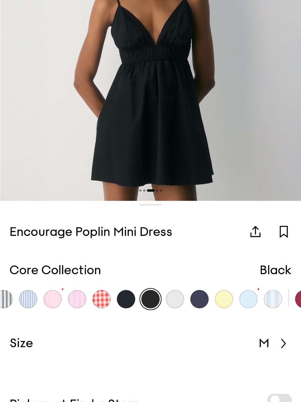Aritzia Black Poplin Cami Mini Dress